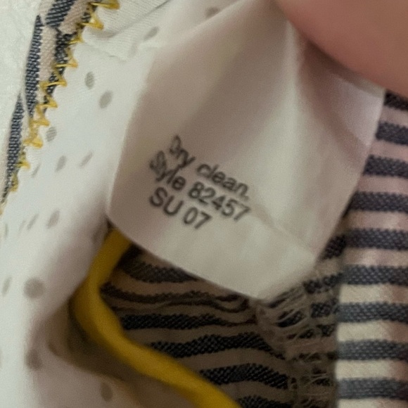 J.Crew Womens City Fit Cuffed Shorts White Blue Stripe Size 6 - Picture 4 of 4